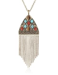 Lucky Brand Gold Colored Tribal Pendant Necklace, 33"