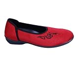 Drew Shoe Women's Julie Barefoot Freedom Ballet Flats (11 M, Red)