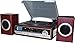 TechPlay ODC174WD SP, 3 speed turntable W/Cassette Player, Radio with presets, AUX in, RCA out, USB SD MP3 Encoding and playback, External speakers and Remote control, Retro wood color