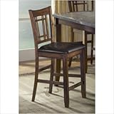 Patterson Non-Swivel Counter Stools in Dark Oak