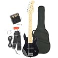Barcelona Kid Series Electric Guitar with 5-Watt Amp, Gig Bag, Strap, Cable, Strings, Picks, and Wrench - Black
