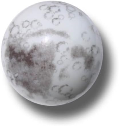 Iridescent Moon Marble with Craters and Mares, 5 in a Pouch, 1 Inch Diameter