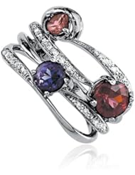 Multi Gemstone Ring in 14K White Gold
