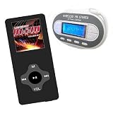 V75 512MB TeckNet MP4/MP3 Player with FM Radio & 205 Channels FM Transmitter(Black)