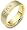 6mm 3 Princess Cut Diamond Titanium & 18 Karat Yellow Gold Wedding Band Ring - 6.25