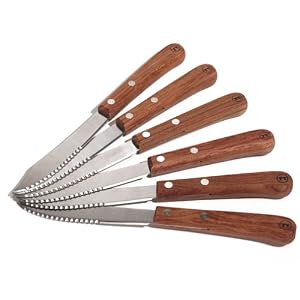Outset QB90 Rosewood Steak Knives; Set of 6 by 