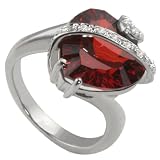 Goldmaid Damen-Ring 925 Sterlingsilber Rubinrot Fa R2606S60