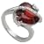 goldmaid Damenring 925 Silber, Rubinrot Fa R2606