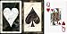 Large Print Playing Cards - Congress Black Marble Design - 2 Deck Gift Set