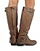 Top Moda Women's Knee High Riding Mid Calf Combat Boots