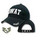 SWAT police adjustable baseball cap black & white