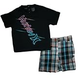 Hurley Toddler Boys 2pc Set Short Sleeve Shirt and Shorts 12 -24 Months (18 months)