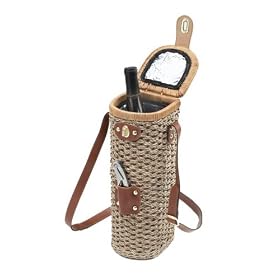 Picnic Gift Independence Insulated Sea Grass One Bottle Carrier - Picnic Gift 2050