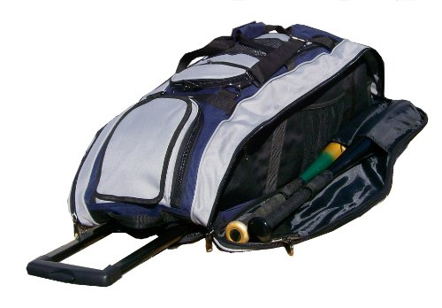 Navy Blue & Silver Cobra RTS Softball Baseball Bat Equipment Roller Bag
