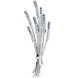 Vintage Silver Tone Studded Strands Of Grass Brooches & Pins