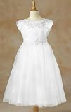 Teresa - Satin Bodice Highlighted with Lace Applique, Sequins, and Pearls