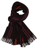 Ted Baker Mens Periost Contrast Vertical Striped Wool Scarf: Chocolate