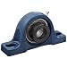 SKF Pillow Block Ball Bearing, 2 Bolts, Normal-Duty, Eccentric Locking Collar, Contact Seals, Cast Iron, Inch