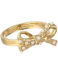 kate spade new york "Skinny Mini" Pearl Jet and Clear Ring, Size 5