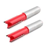 uxcell ストレートルータービット 木工用 12.5mm切削直径 2枚刃