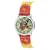Sponge Bob Squarepants Childrens Yellow Dial Watch With  Red Velco Fastening Strap