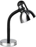 Lite Source LS-2530PS/BLK Henrik Metal Desk Lamp, Polished Steel/Black