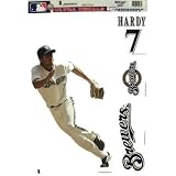 Milwaukee Brewers J.j. Hardy Removable Car Truck Window Wall Decal Set (4)