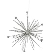 9" Silver Splendor Glitter Sparkle Starburst Snowflake Christmas Ornament