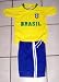 BRASIL BRAZIL SOCCER JERSEY KIDS SET size:12-FOR AGES 9,10 & 11