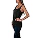 Sofra Womens Loose Fit Tank Top Relaxed Flowy Black Medium