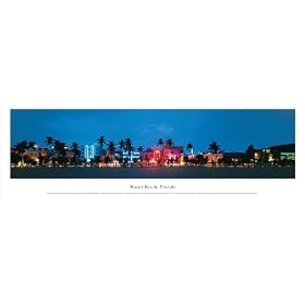 Miami Beach, Florida World Attraction 37.25 x 8 Framed or Unframed Panoramic Wall Decoration