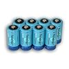 8 pcs of Tenergy D Size 10,000mAh High Capacity High Rate NiMH Rechargeable Batteries