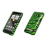 Premium Green and Black Zebra Skin Design Hard Snap-on Case Cover for HTC E ....