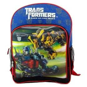  Super Hero Transformers Large Backpack and One Transformer Wallet Set