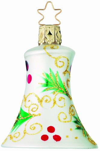 Holly Boughs Bell, small, #1-203-05, by Inge-Glas of Germany Holly Boughs Bell, small, #1-203-05, by Inge-Glas of Germany