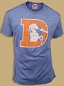 Junk Food NFL Football Retro Denver Broncos Blue Men's T-shirt Tee