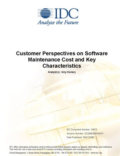Customer Perspectives on Software Maintenance Cost and Key Characteristics Mark Winther