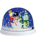 New 2 Christmas Holiday Ornament Snowman Snow Globe