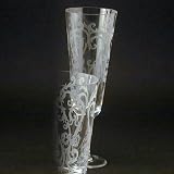SCROLL CHAMPAGNE FLUTES - SCROLL 24% CRYSTAL CHAMPAGNE FLUTE GLASSES