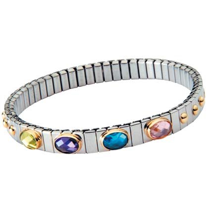 NOMINATION Thin Bracelet in stainless steel, 18k gold and faceted Cubic zirconia (MIXED) NOMINATION Thin Bracelet in stainless steel, 18k gold and faceted Cubic zirconia (MIXED)