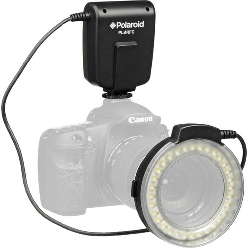 Polaroid Macro LED Ring Flash & Light For The Canon Digital EOS Rebel SL1 (100D), T5i (700D), T5 (1200D), T4i (650D), T3 (1100D), T3i (600D), T1i (500D), T2i (550D), XSI (450D), XS (1000D), XTI (400D), XT (350D), 1D C, 70D, 60D, 60Da, 50D, 40D, 30D, 20D, 10D, 5D, 1D X, 1D, 5D Mark 2, 5D Mark 3, 7D, 7D Mark 2, 6D Digital SLR Cameras (Will Fit 52,55,58,62,67,72,77mm Lenses)