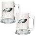 Philadelphia Eagles NFL 2pc 15oz Glass Tankard Set- Primary Logo