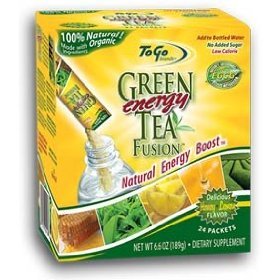 Green Tea Energy Fusion-Natural Organic Green Tea Mix, 30 Packets Honey-Lemon Flavor
