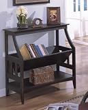NEW MODERN MAGAZINE TABLE WITH BOOKSLOTS
