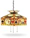 Tiffany-style Poker Ceiling Pendant Lamp