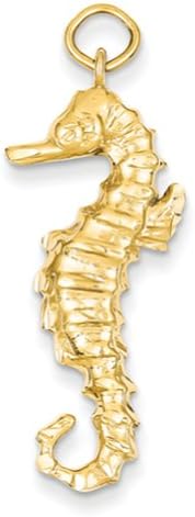 14k Gold Seahorse Charm, Charms for Bracelets, Women Jewelry