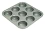Pedrini LeLillotte Silicone Bakeware 9-Cup Muffin Tray, Silver