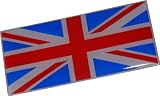 British Flag Royal UK English England Mod Union Jack Aluminum Emblem Badge Nameplate Decal Rare for Aston Martin Bentley Berkley Bond British Leyland Daimler Jaguar Jensen Lambretta Land Rover Lotus MG Mini Morgan Morris Rolls Royce Triumph TVR Vauxhall Vespa