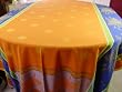 Provence Royal Blue Sunflower Design Jacquard cotton colorful French tablecloth 65 x 100 inches