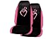 A Set of 2 Universal Fit Optic Art Multicolor Hearts Seat Covers
